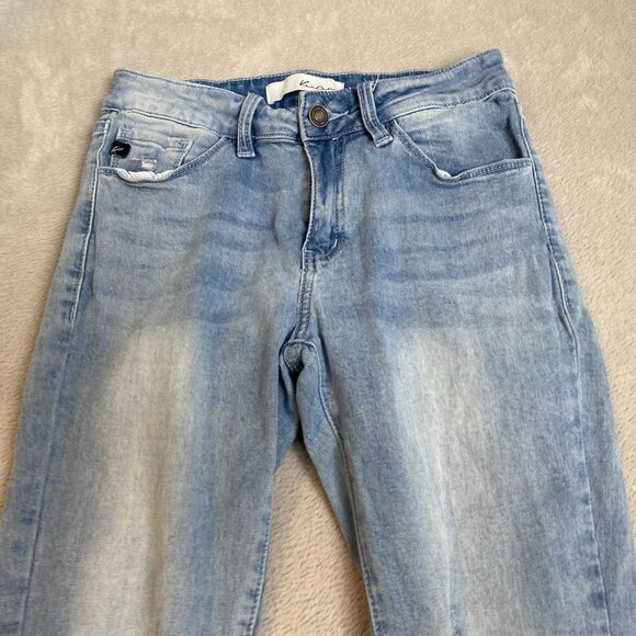 KanCan Woman's jeans 5/26 Distressed Light Wash Denim Skinny w/ Frayed Hem - Picture 10 of 14
